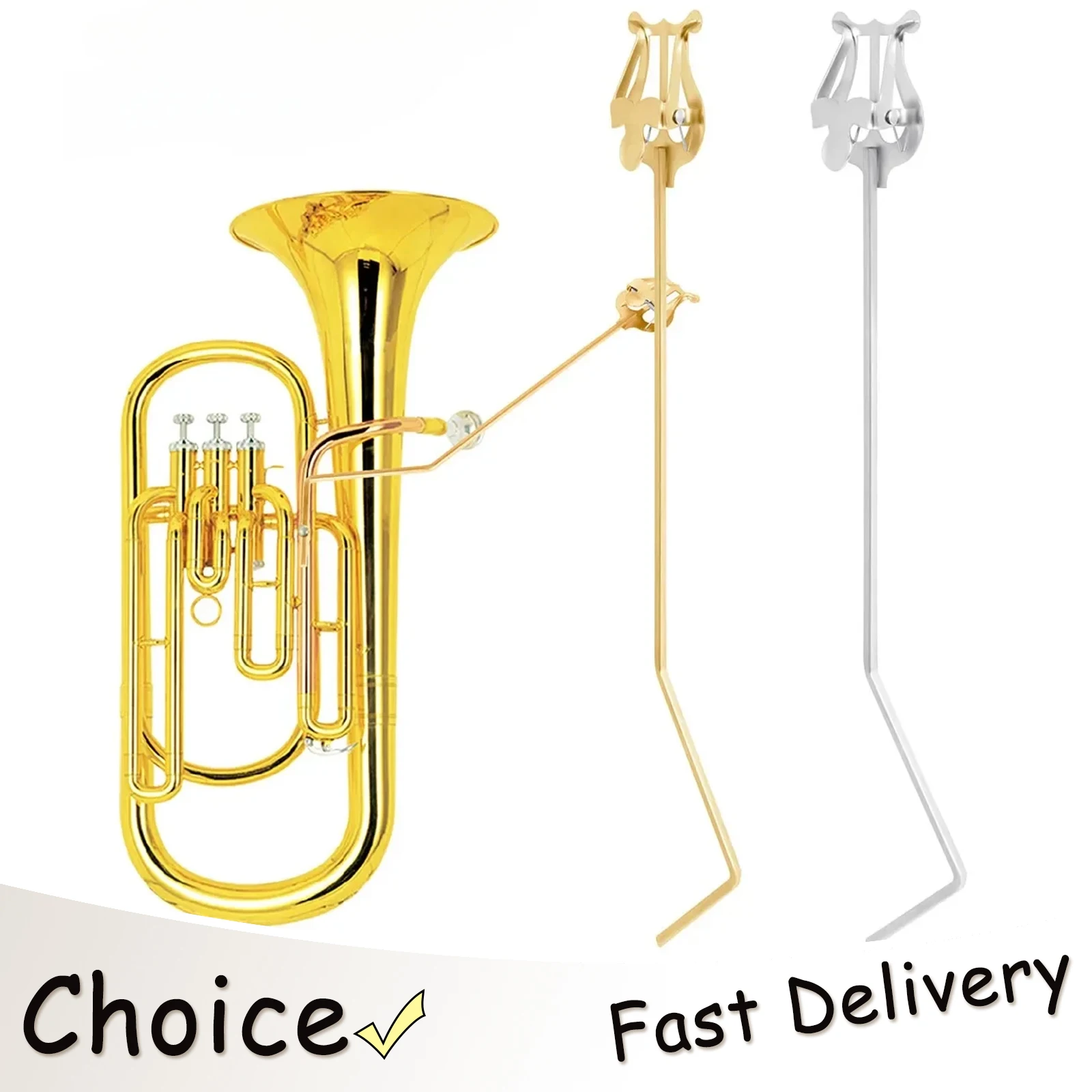 SLADE Standing Key Marching Sheet Music Stand Clip Wind Instrument Universal Holding Horn Baliton Tenor Horn Euphonium Beginner