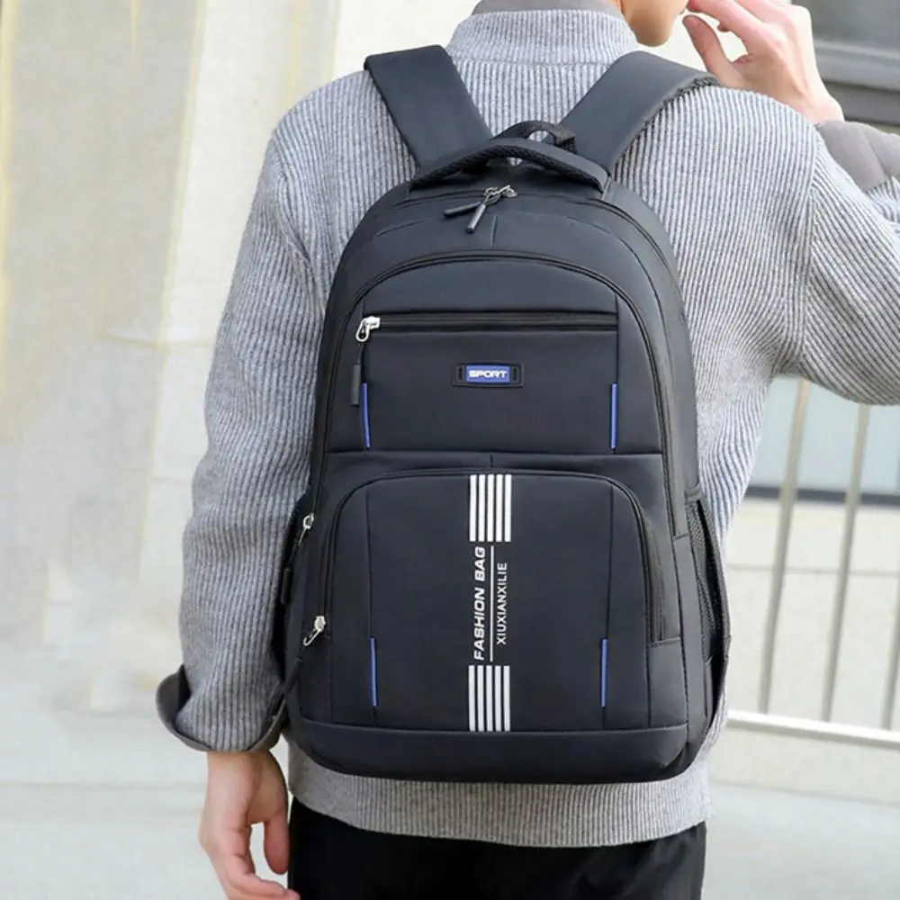 

Сплошной цвет мужские рюкзаки большой емкости из ткани Оксфорд дорожный рюкзак многофункциональная школьная сумка в студенческом стиле