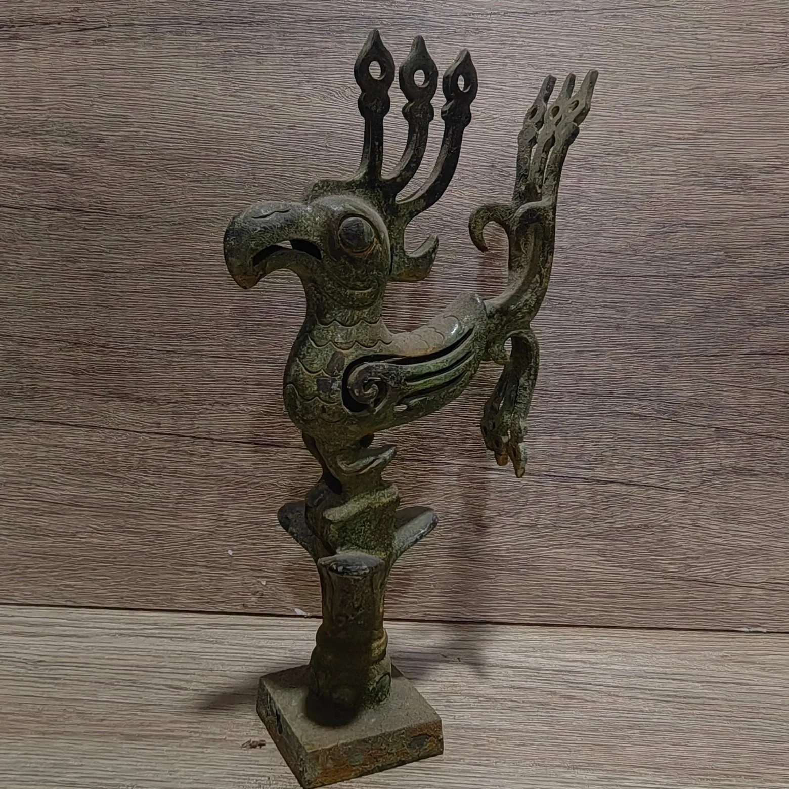 Old Bronze Be unearthed, China Come From FOLK Collection Copper Phoenix bird