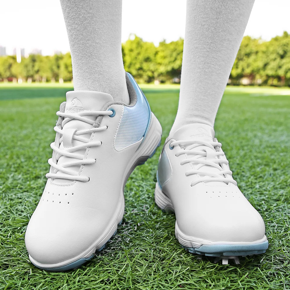 Golf shoes, summer sports shoes, men's leather shoes, waterproof casual shoes, middle-aged travel sports shoes.