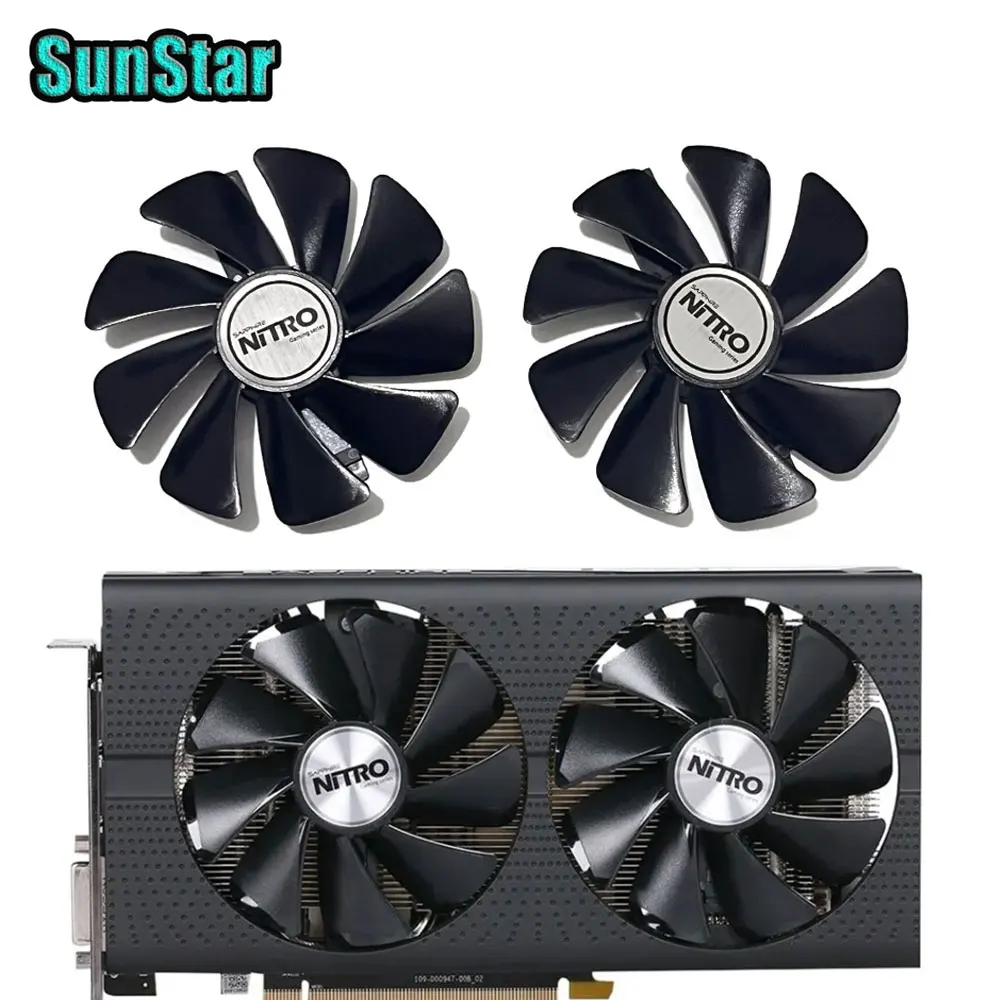 New CF1015H12D 95MM 4PIN 12V 0.45A GPU Card Cooling Fan,For Sapphire Radeon RX 470 480 570 580 NITRO Mining Edition video card