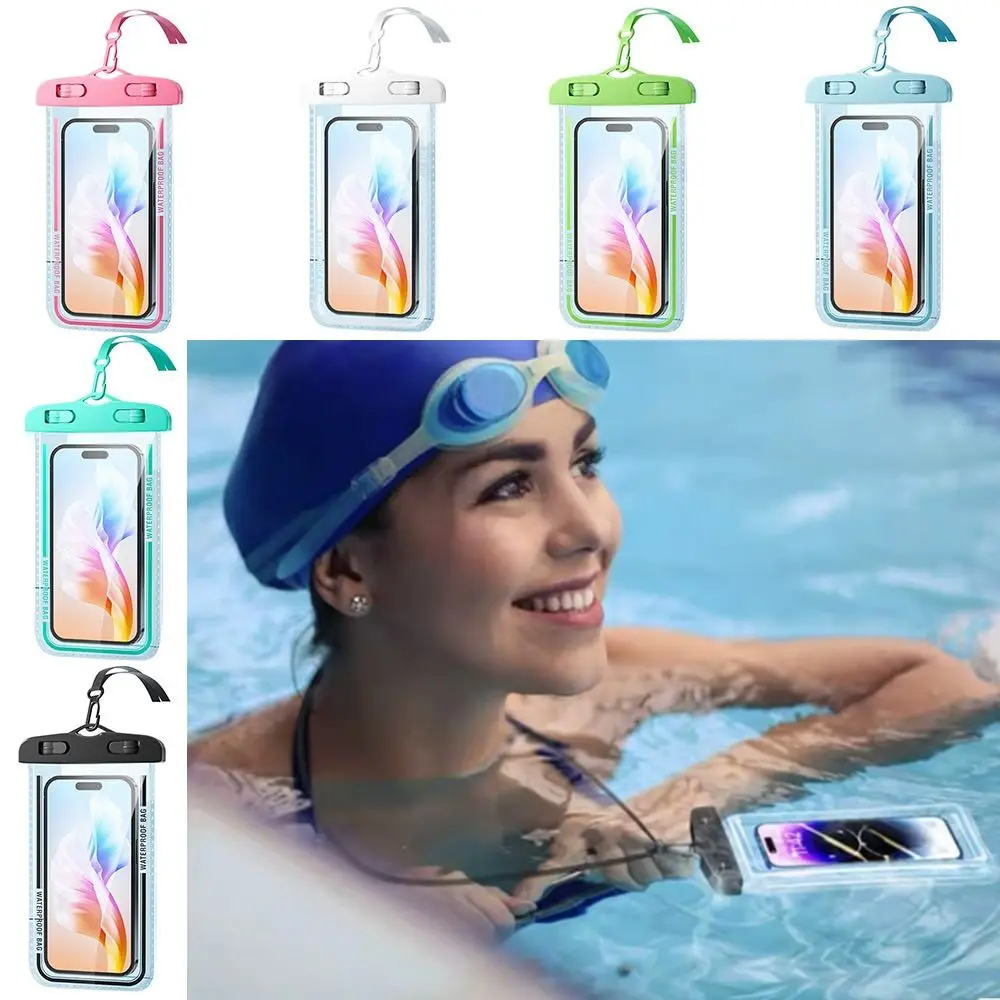 Universal Waterproof Cellphone Dry Bag Floating Travel Essentials Phone Pouch Transparent Touchable Phone Dry Bag