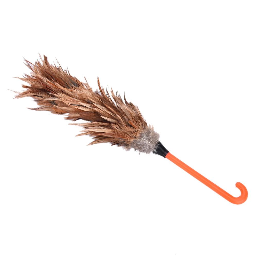 1pcs 45cm Ostrich Natural Feather Duster Brush With Wood Handle Anti-static Cleaning Tool Household Furniturer Car Dust Cleaner