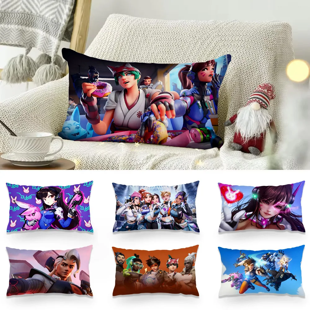 Double-sided Printing Rectangle Pillow Overwatch Game DVA Reaper Case Bedside Pillowcase Sofa Cushion Cover Room Home Decoration