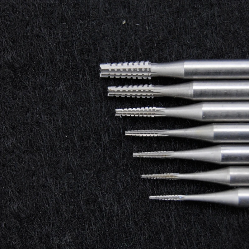 

6Pcs Tungsten Steel Carbide Rasp Burr Drill Bits Oblique sawtooth burs Grinder Rotary Tools Diy Engraving Knife End Mill Router