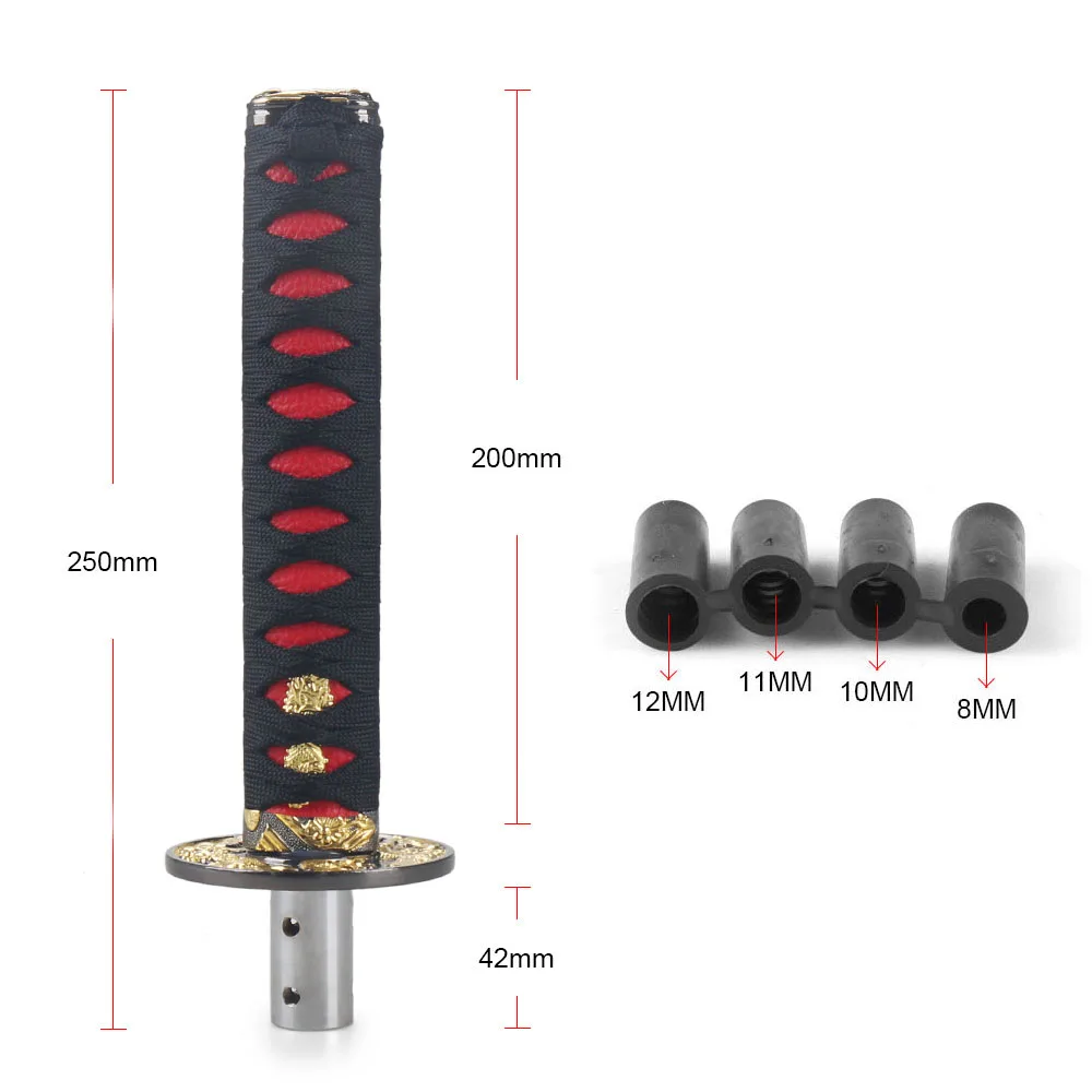 سباق 150 مللي متر/200 مللي متر/260 مللي متر JDM كاتانا الساموراي نمط التحول المقبض شيفتر مع 8/10/11/12 مللي متر محولات والعتاد التحول المقبض #5