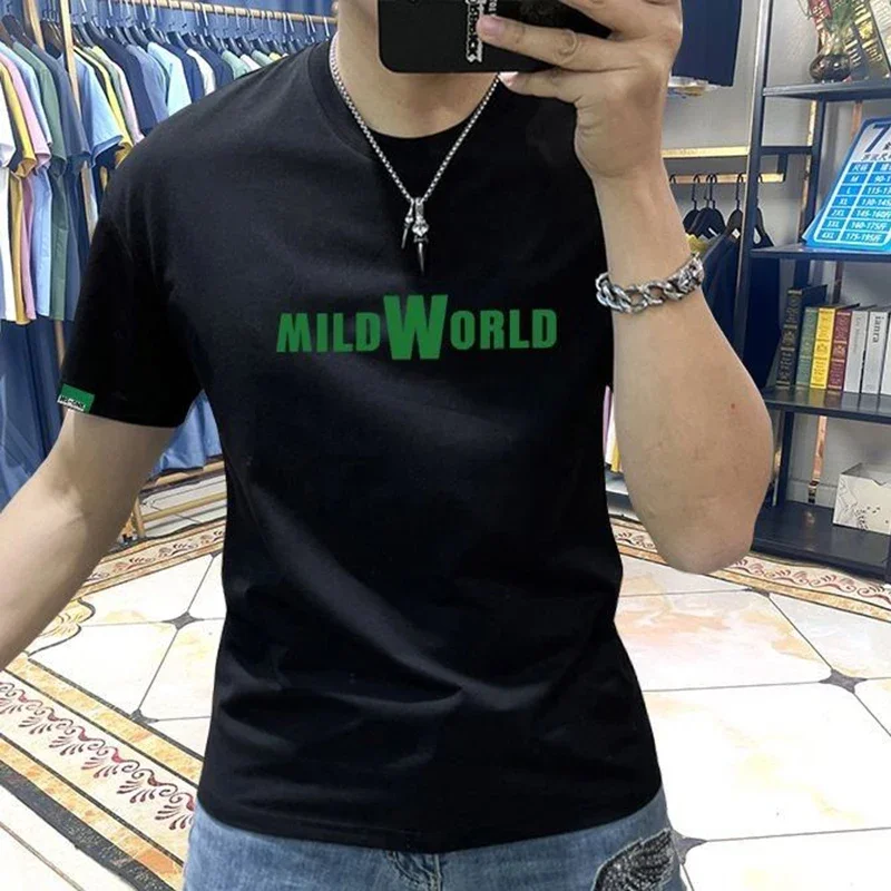 LIBIELIY Fashion O-Neck All-match Printed Letter T-Shirt Men's Clothing 2025 Summer New Oversized Casual Pullovers Tops England