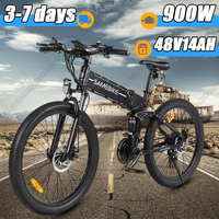 SAMEBIKE LO26-II Ebike 900W Motor 48V14Ah Lithium Battery Foldable 21-speed Electric Bicycle Hydraulic Brake Beach Electric Bike