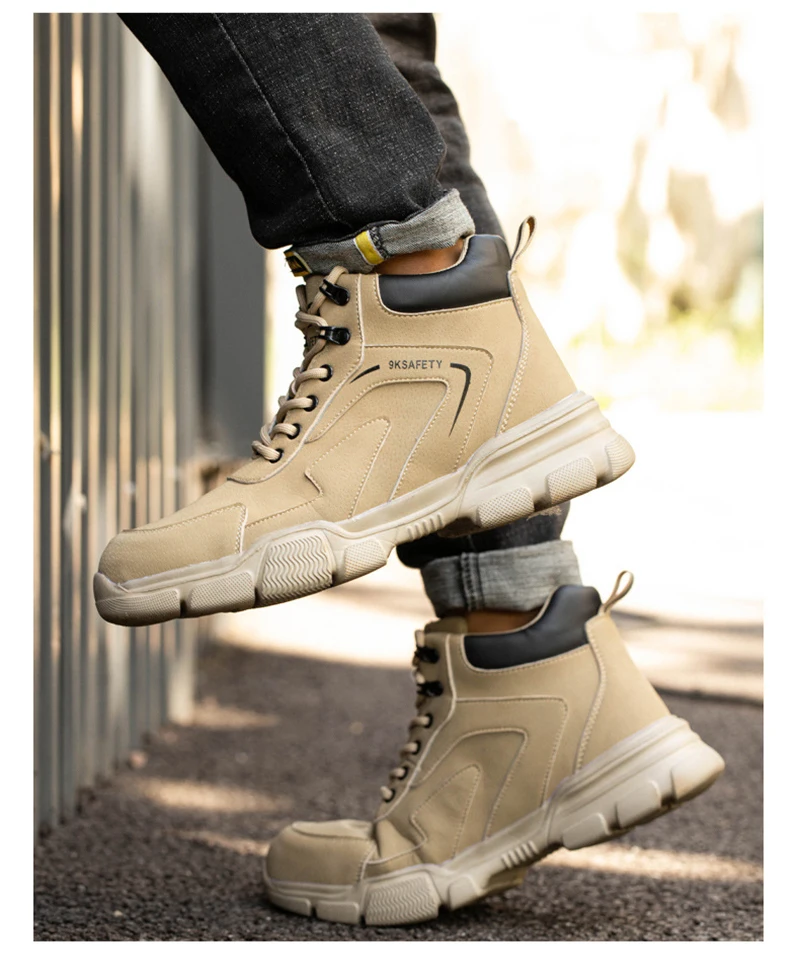 Männer Stahl Kappe Sicherheit Arbeit Stiefel Unzerstörbare Bau Sicherheit Stiefel Pannensichere Männliche Arbeit Schuhe Schutz Schuhe – Detail 13