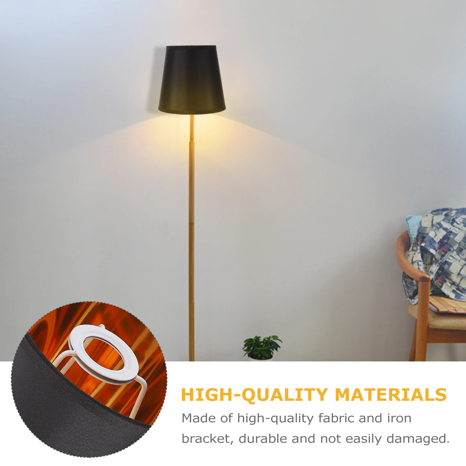 

E14 Cloth 110x150x140MM Black Lamp Table Wall Floor Lamp Shade Handmade Home Decoration