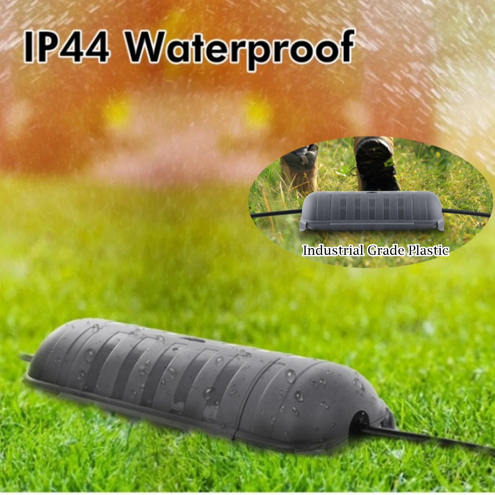 Outdoor Power Point Cover - IP44 Outdoor-Verlängerungskabelabdeckung 29x11x7,5cm Wetterfeste Elektrobox für