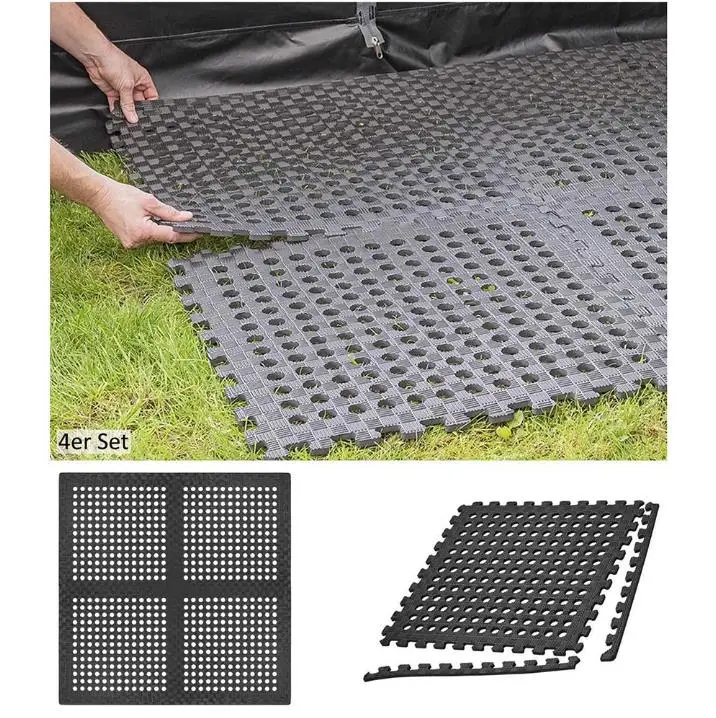 

4-Piece Camping Tent Floor Mat Set Floor Tile Puzzle Dirty Floor Mat Tent Carpet Suitable For Campers And Caravans Camping Mat