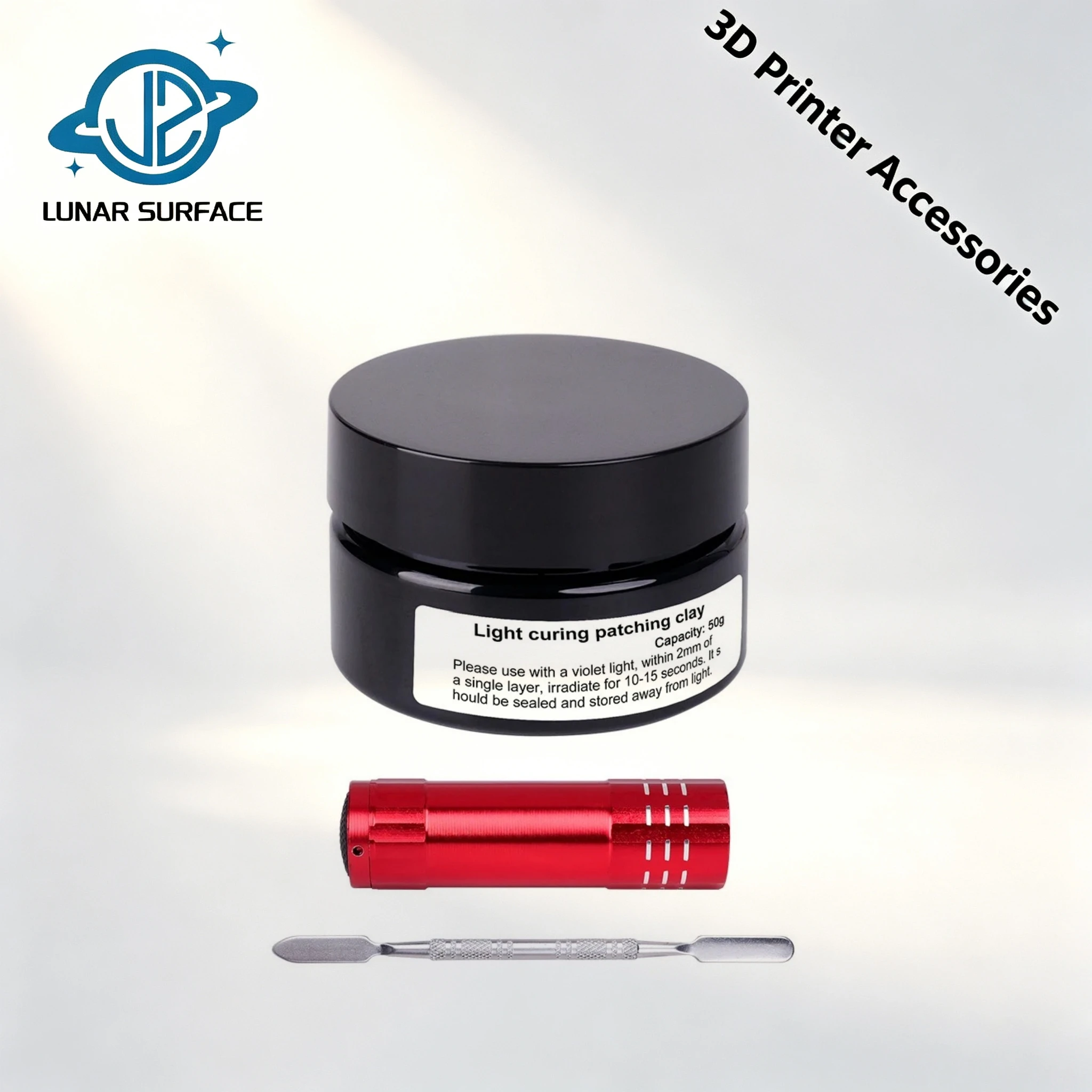 Lunar Surface Light Curing Repair Clay Cure Putty Fill Repair Failed 3D Printed Model Modification Accessories