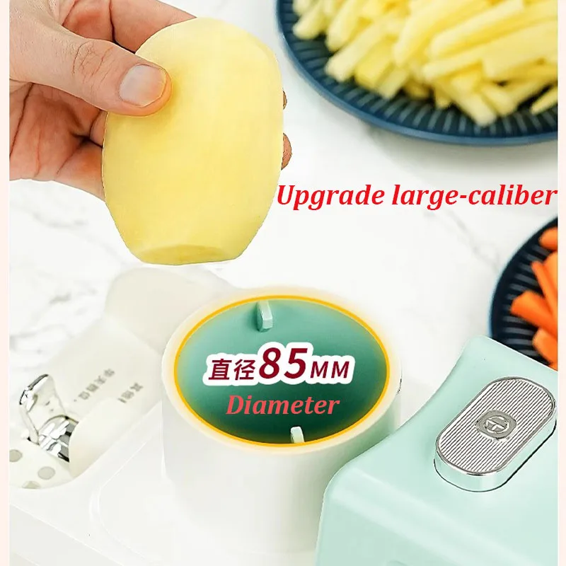 ماكينة تقطيع الخضروات الأوتوماتيكية، قطاعة شرائح البطاطس والليمون والخيار والجزر #6