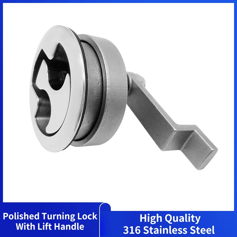 Alastin Marine Hardware Stainless Steel Turning Lock Flush Pull Lift Handle Locker Hatch Latch boat accessories