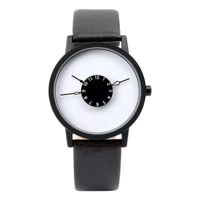 YIAKZE  Simple Elegant Quartz Watch College Style Simple Temperament Creative Trend Men's and Women's Wristwatch Personalized