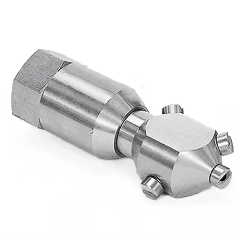 

Автоматическая вращающаяся распылительная головка для очистки резервуара/барев диаметром 1,0-1,5 м) - нержавеющая сталь 120 ° Роторная чистящая насадка