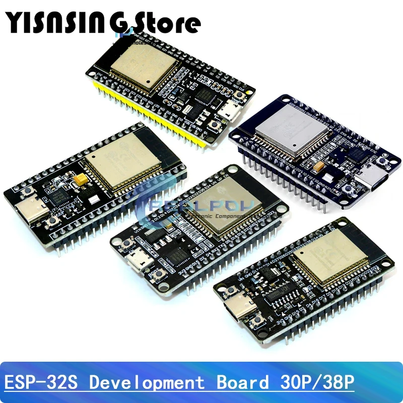 ESP-32S ESP-WROOM-32 ESP32 Development Board 30P/38P Bluetooth and WIFI Dual Core CPU with Low Power Consumption MCU ESP-32