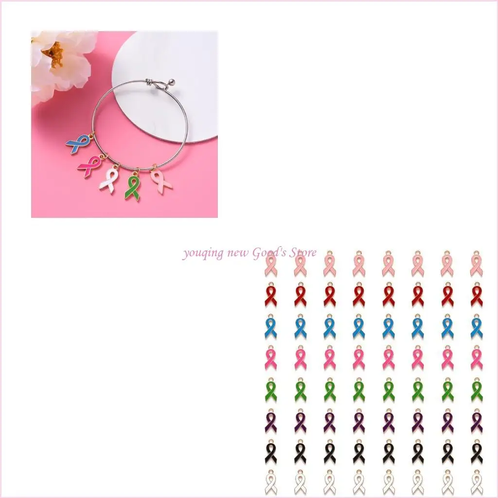 

57QA пропагандистская лента для профилактики рака молочной железы, подвеска из ленты для DIY, женское ювелирное изделие,