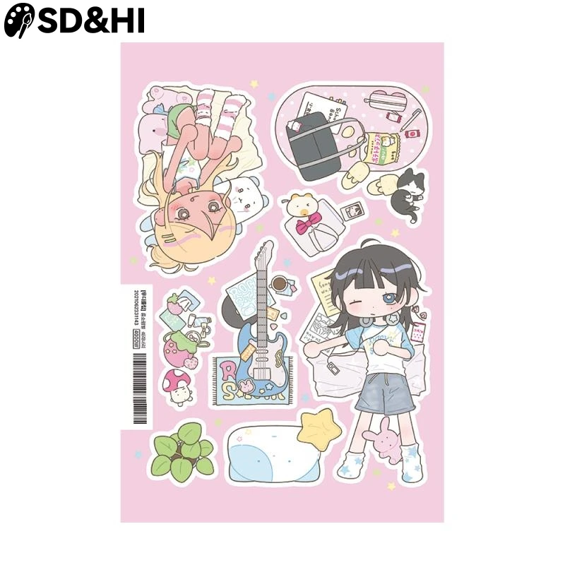 

Милые крутые наклейки для девочек Сибуя, кавайный персонаж, мультяшные наклейки Y2k, справочник, дневник, скрапбук, сделай сам, декоративная наклейка