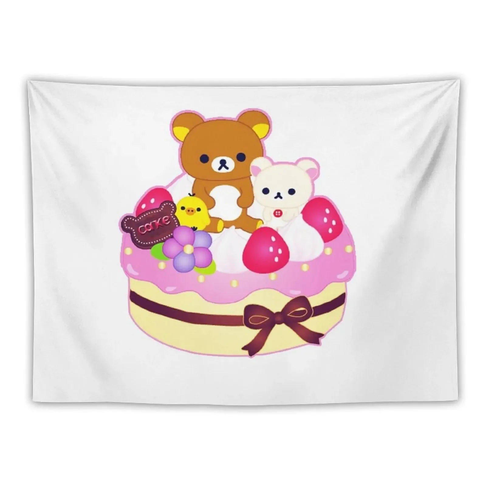 

rilakkuma cake Tapestry Room Decor Cute Room Design Wall Hanging Wall Tapestry