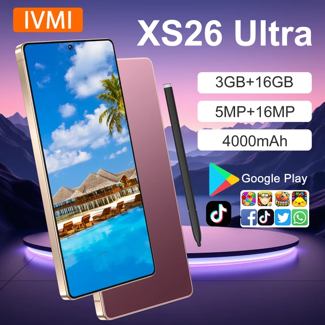 IVMI XS26 Ultra Smartphone Android 3GB+16GB 6.9'' Dual SIM GPS Face Unlock 4G Network WIFI Google Play Store Mobile Phones IVMI XS26 Ultra Smartphone Android 3GB+16GB 6.9'' Dual SIM GPS Face Unlock 4G Network WIFI Google Play Store Mobile Phones