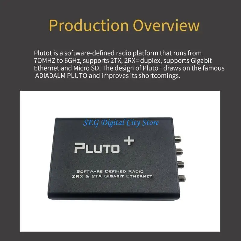 U75B AD9361 Radio Receiver 70MHz 6GHZ Software Defined Radio Transmitter 2RX & 2TX Gigabit-Ethernet 5V2A