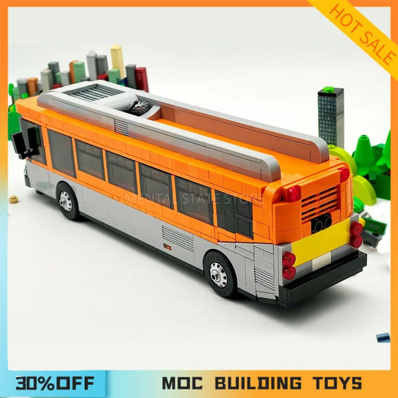 801PCS Customized MOC West Coast City Bus Building Blocks Technology Bricks DIY Creative Assembly Education Toys Holiday Gifts