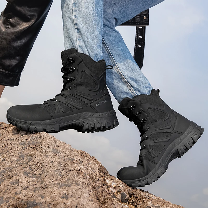 Men Army Boots Waterproof Safety Work Male Tactical Boots Rapid Response Climbing Hiking Shoes Lace Up Anti-Slip Hunting Boots view 6
