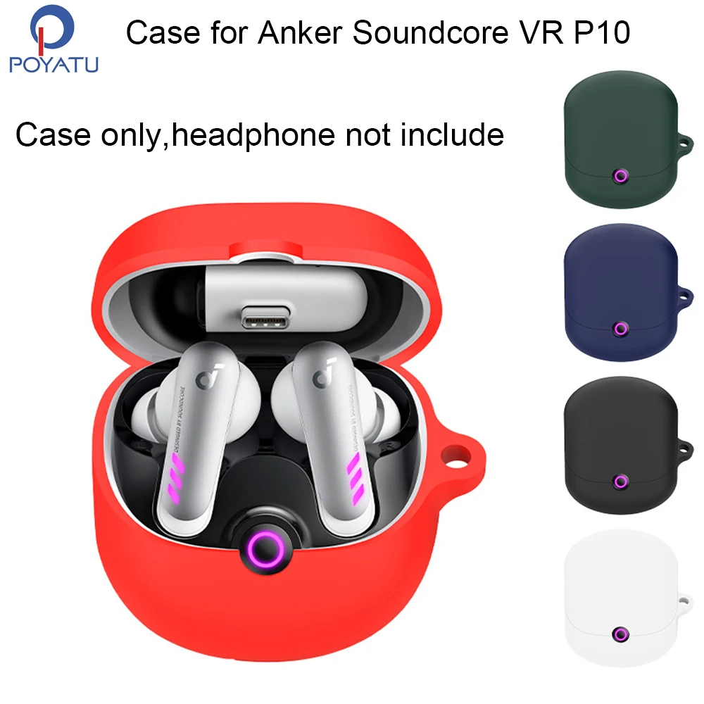Custodia in Silicone POYATU VR P10 per Anker Soundcore VR P10 custodia protettiva completa per accessori per la pelle custodia lavabile antipolvere