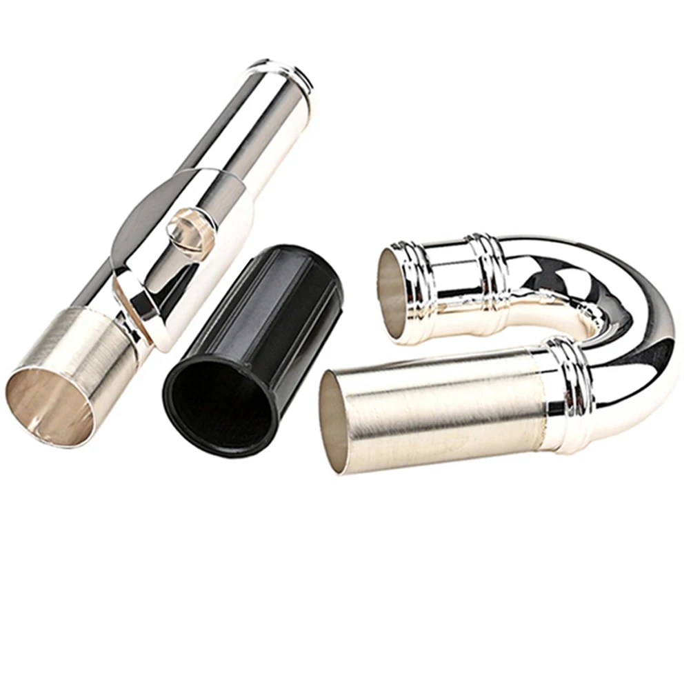 

Long Durable Metal Head Joint Replacement Mouthpiece Exquisite Woodwind Accessory Sturdy Convenient Carry Flute Elbow Curved