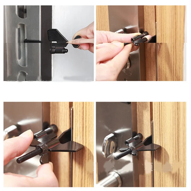 Fechadura de porta portátil a003, fechadura de porta ajustável resistente para viagens, dispositivos de fechadura de porta de segurança para casa, hotel, dormitório