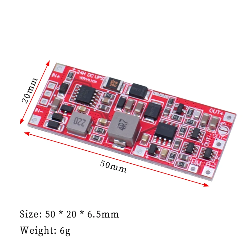 DC 12V/15V 24W 50W 4A UPS Power Supply Module Uninterruptible Power Control Board 2S 3S Charging Step Up Protection Module