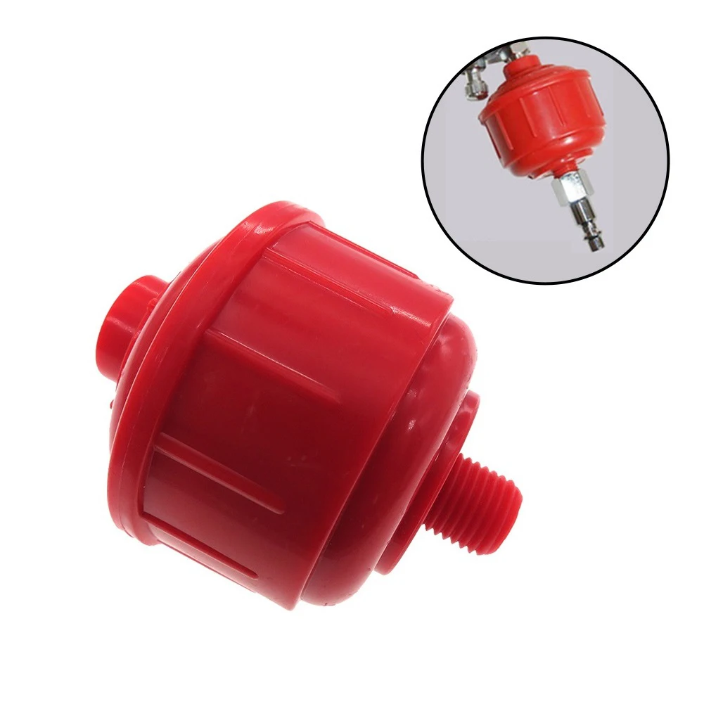 58*68mm Airline Filter Red Plastic Oil Water Trap For Traps Oil Water Dirt For Prevent Power Tool Accessories 58*68mm