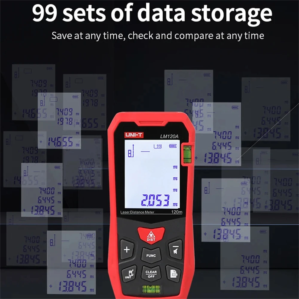 UNI-T ليزر Rangefinder LM50A LM70A LM100A LM120A الليزر مقياس مسافات المدى الرقمي مكتشف شريط قياس الليزر #3