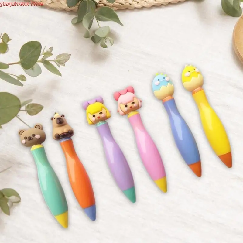 E8BA 6 PECIES NOVITÀ NOVITÀ Short BallPoint Pen Cartoon Cartoon Pen Pen point 0,7 mm