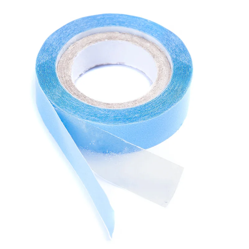 1Roll 1 CM*3 Yards Super Hair Blue Tape Double-Sided Adhesive Tape for Hair Extension/Lace Wig/Toupee
