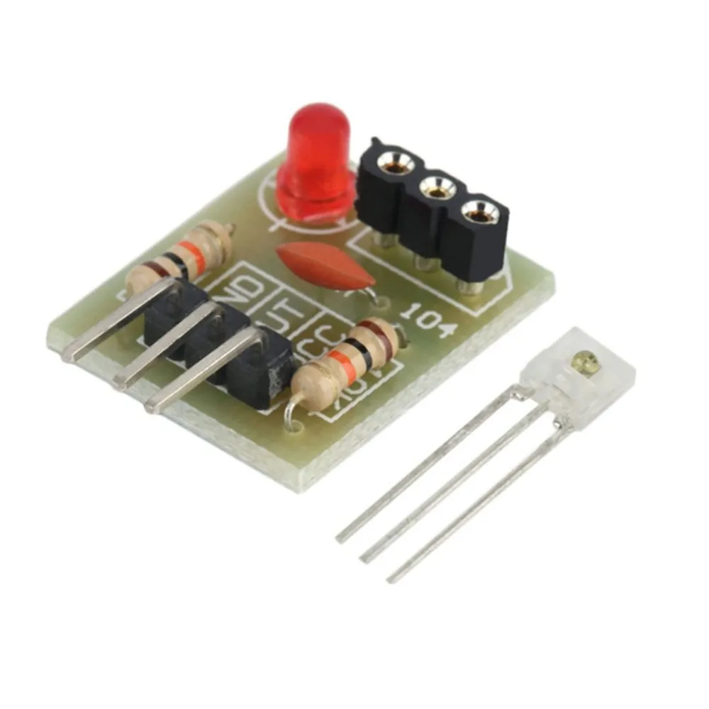 5Pcs Laser Sensor Receiver Module Non Modulated Type High Level Output When Laser Detected for Obstacle Detection Security Syste
