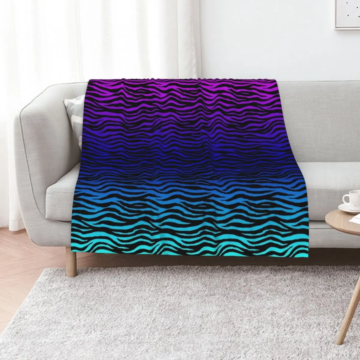 Purple Zebra Print Throw Blanket warm for winter Custom Blankets Sofas Of Decoration Decorative Sofa Shaggy Giant Sofa Blankets