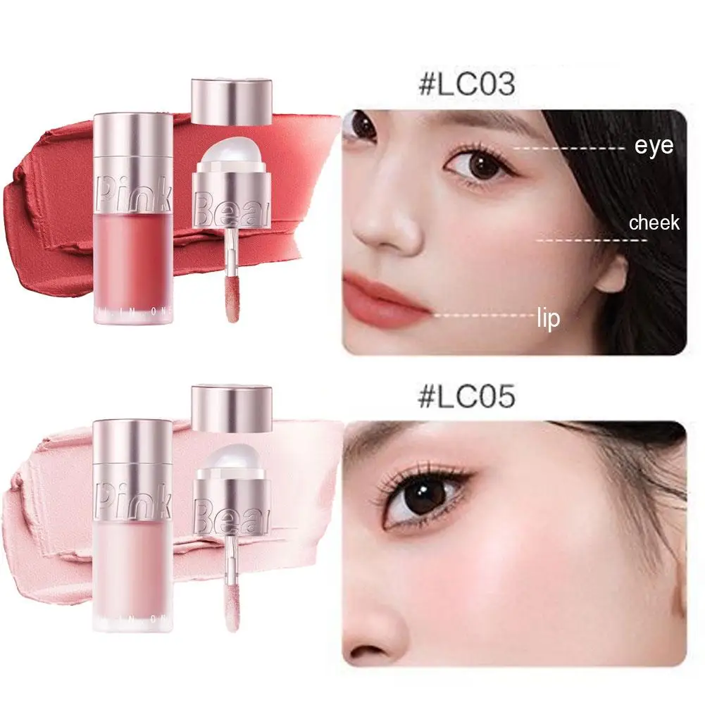 Vernis à lèvres en velours crème polyvalente, boue à lèvres, fard à joues polyvalent à double usage, rouge à lèvres pour joues, poudre mate, ombre à lèvres E7O4