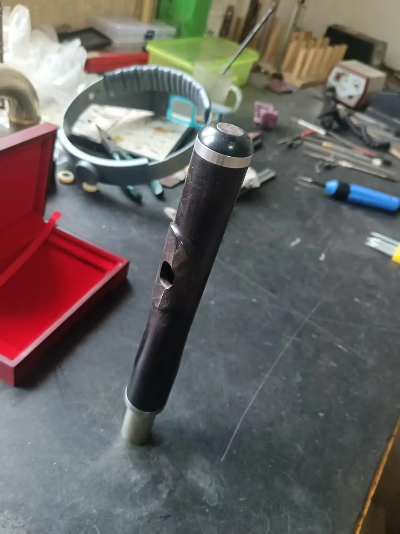 Ebony flute head joint for silver or gold flute european style