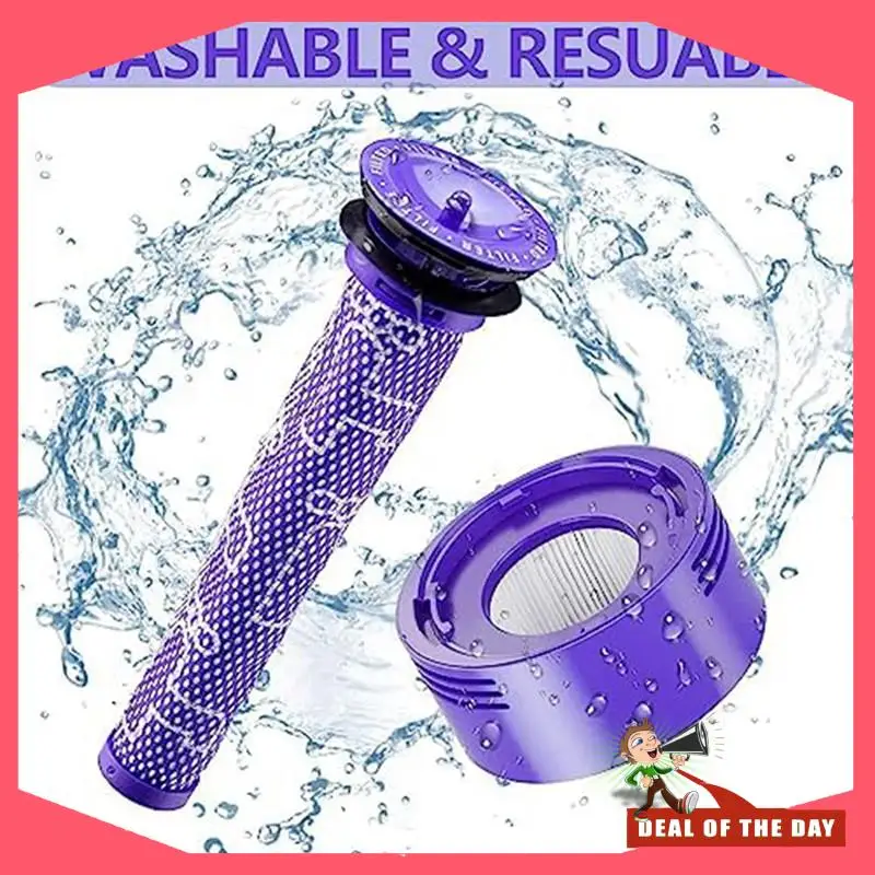 จัดส่งตลอด 24 ชั่วโมง 3 Pre & Post Filter ตัวกรองสูญญากาศเปลี่ยนชุดสําหรับ Dyson V7, V8 อุปกรณ์เสริม 965661-01 & 967478-0