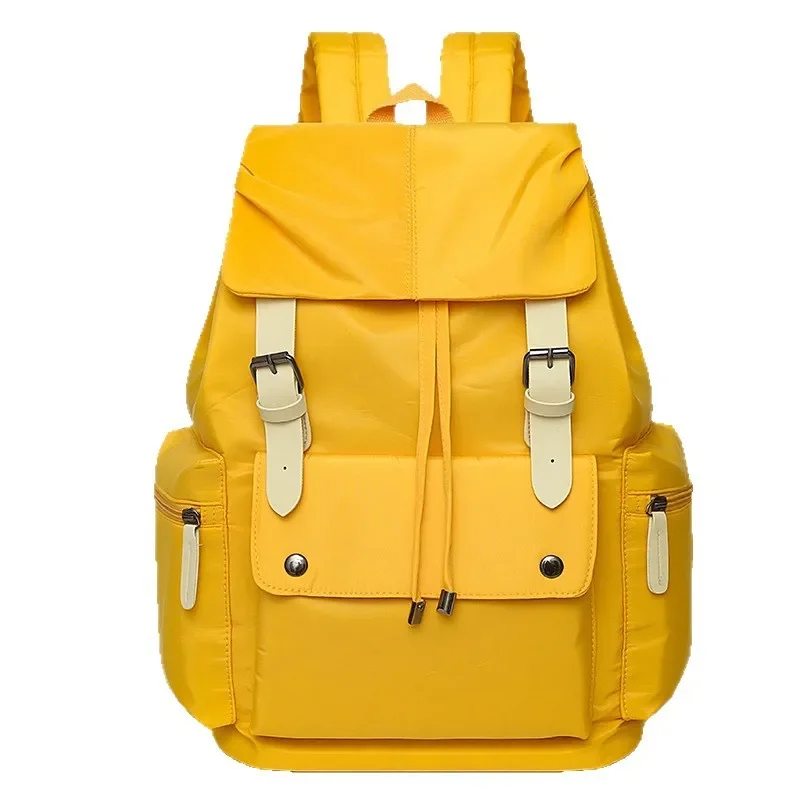 lightweight and large-capacity canvas backpack for men with a high-end and casual feel versatile and pure color