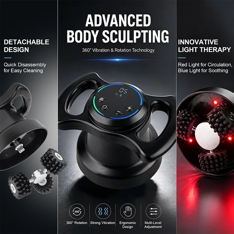 Handheld Electric Body Massager Deep Tissue Massage with 2 Interchangeable Heads for Muscle Relief & Circulation view 4