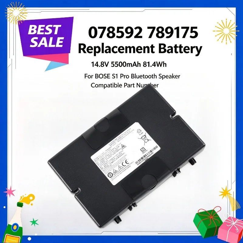 078592 789175 14.8V 5500mAh 81.4Wh Replacement Battery for BOSE S1 Pro Bluetooth Speaker  Compatible Part Number