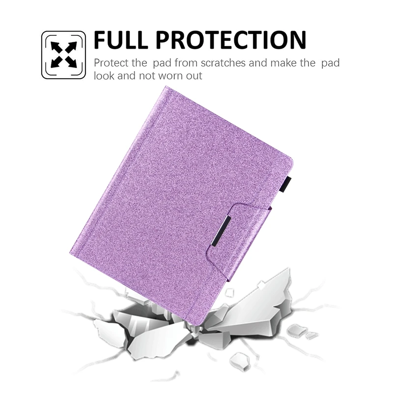 Suitable For IPAD PRO 11 2020/2018 IPAD AIR4 10.9(2020) With Card Slot Holder, Leather Protective Shell, Glitter