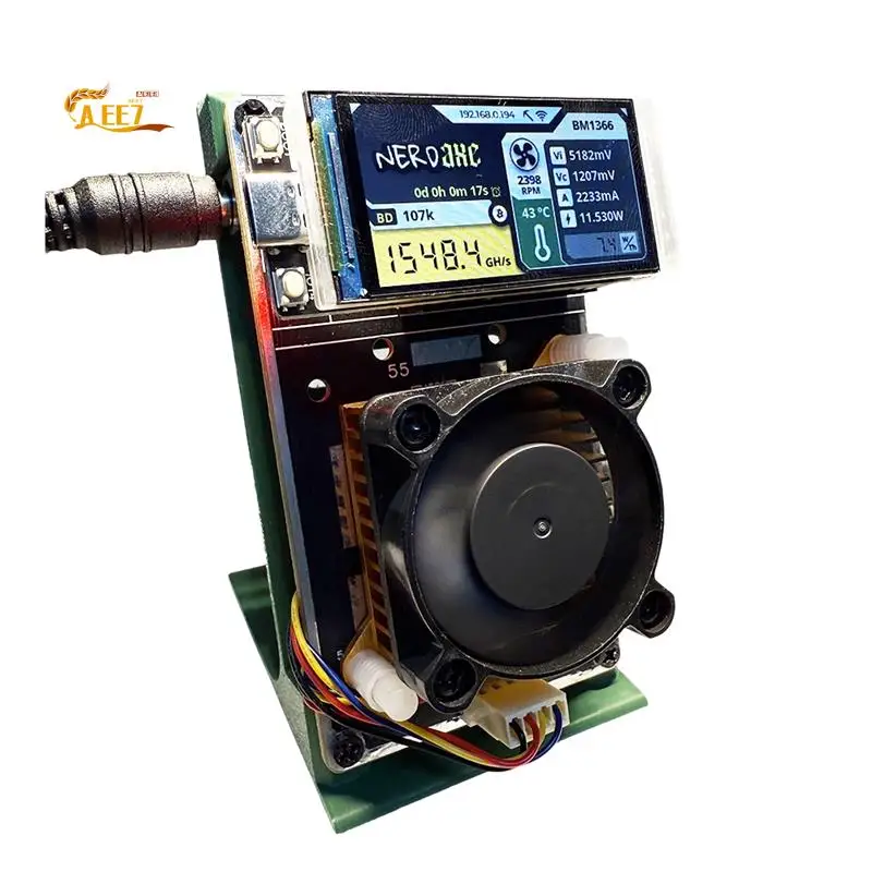 

AEE7-Nerdaxe Nerdminer Bitaxe 500Gh/S BM1366 ASIC Chip Vertical Miner Solo Lottery BTC Miner Lottery Mining Miner