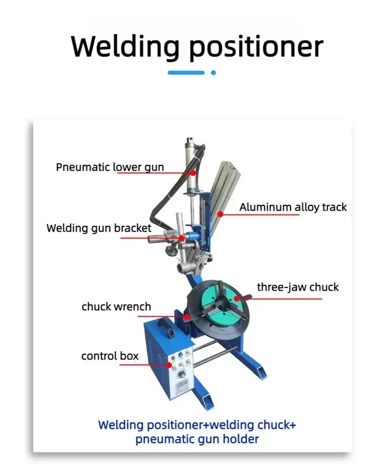 30KG  Welding Positioner with Jaw Lathe Chuck Welding Auxiliary Equipment for Industrial Lab Workshop