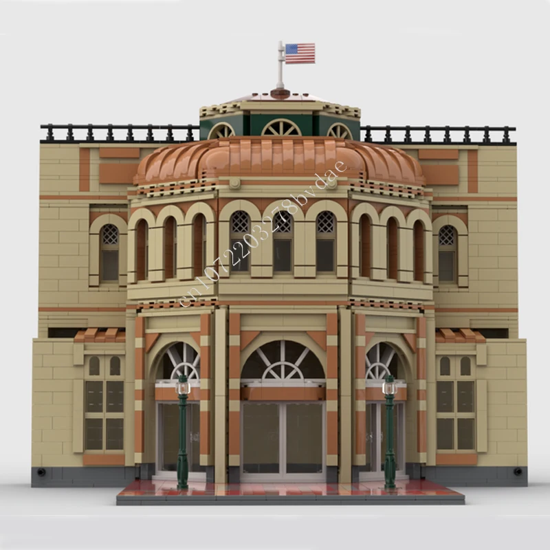2516PCS Magic Kingdom Center Street Emporium MOC streetview Puzzle Architecture Creative Christmas Assembly Gift Toy for Kid Age