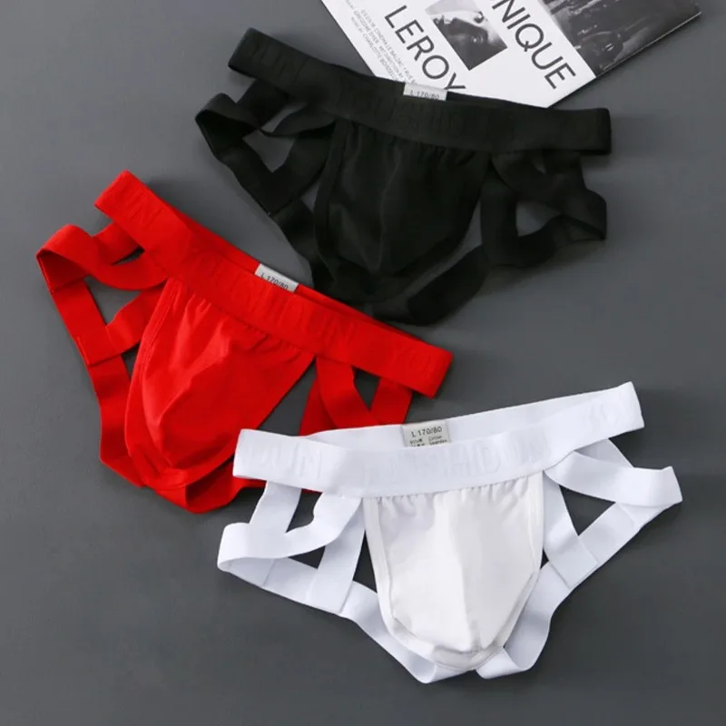 New Men Sexy Low Rise Panties G-strings Thong Jock Strap Underwear Briefs Convex Pouch Underpants 2023 Gays Clothes Lingerie